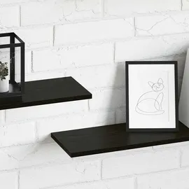 vidaXL Bücherregal 100 x 20 x 1,5 cm Schwarz