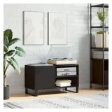 vidaXL Plattenschrank Schwarz 85x38x48 cm Holzwerkstoff