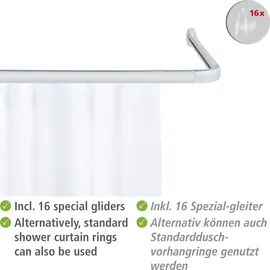 Wenko Duschvorhangstange L-Form 0 x 0 cm silber