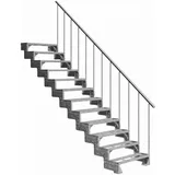 DOLLE Außentreppe Gardentop 216-264 cm Aluminium