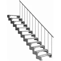 DOLLE Außentreppe Gardentop 216-264 cm Aluminium