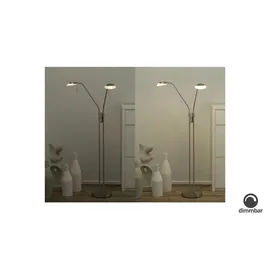 Fischer-Honsel LED-Stehleuchte 40074 160,0 cm Silber/Weiß