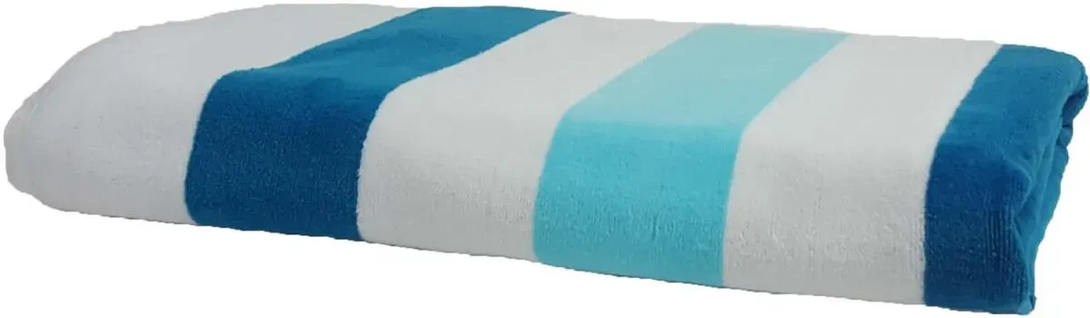 The One Towelling Handtuch 'Stripe' T1-STRIPE petrol/mint/white 90 x 190 cm