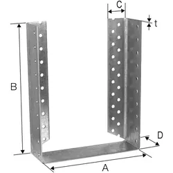 SIMPSON Balkenschuh innenliegend BSDI - Stahl feuerverzinkt - 180x220 mm