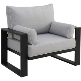 beautysofa VERDINO Garten-Lounge-Set 3-Sitzer Sofa + Sessel + Sessel beige/grau