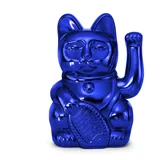 donkey products Dekofigur Lucky Cat Cosmic Winkekatze shiny blue 15cm blau|bunt