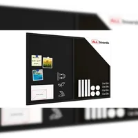 ALLboards Kombitafel 90 x 60 cm Schwarz/Kork