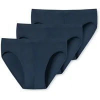SCHIESSER Minislip Uncover Cotton blau M 3er Pack