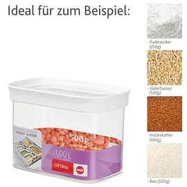 Emsa Frischhaltedose OPTIMA transparent/weiß 11,9 cm 1,0 l