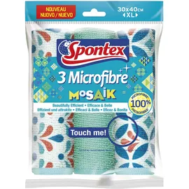 Spontex Mikrofasertücher Mosaik 3er
