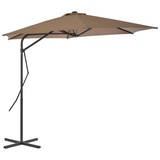 vidaXL Ampelschirm mit Stahlmast Ø 300 cm taupe 44888