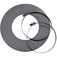 Justus Ofenrohrrosette Stahl 100 mm grau