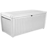 Koll Living Auflagenbox/Kissenbox 511 Liter l 100% Wasserdicht l mit Belüftung dadurch kein übler Geruch/Schimmel l Moderne Rattanoptik l l Deckel belastbar bis 200 KG (2 Personen)