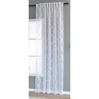 Gardinenbox Gardine HxB 245x145 cm Natur Lacework »Valencia« Multiband Aufhängung Scherli Transparent Leinen-Optik, 2023440