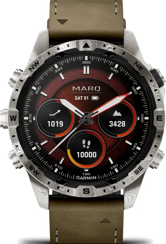 Garmin MARQ® 2 MARQ Adventurer Generation 2 Damascus Steel Edition" 010-03393-31" - individuell,braun - 46mm