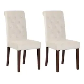 CLP 2er Set Esszimmerstühle Lisburn creme/Samt