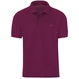 TRIGEMA Poloshirt TRIGEMA "TRIGEMA Poloshirt DELUXE Piqué", Herren, Gr. L, rot (sangria), 100% Baumwolle, Basic, Shirts