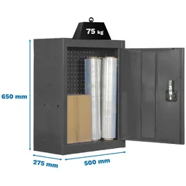 Proregal Werkzeugschrank Metall 50x65x27,5 cm Anthrazit abschließbar