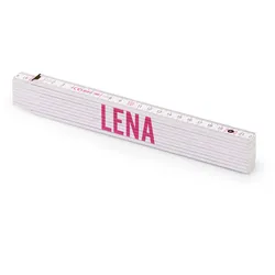 Personalisierter Zollstock | Metrie 2m Block 52 | mit weiblichen Namen Name: Lena