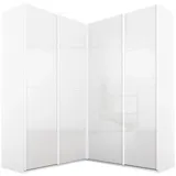 Rauch Eckschrank Quadra 181 x 229 x 187 cm Hochglanz Weiß/Weiß
