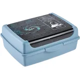 KEEEPER carla Handliche Box für Essen, 1 l, Midi, 17 x 13 x 7 cm, Brotdose/Lunchbox, Design: Space Cosmos, Blau (Nordic Blue)