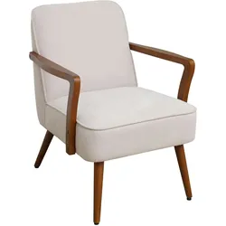 SVITA TUVA Loungesessel Akzentstuhl vintage Wohnzimmer Schlafzimmer Beige