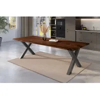 Sam Esstisch Baumkante massiv Akazie nussbaum 240 x 100