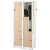 Jan Nowak OSLO Garderobenschrank 185 x 80 x 45 cm Weiß-Sonoma Eiche