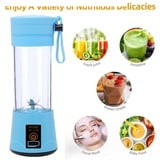 380ML Mini Smoothie Mixer Tragbarer elektrisch Maker Standmixer Blender Smoothie Machine(Blau)