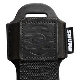Shure by Gator Premium Leder-Gürteltasche für Drahtlos-Mikrofon-Transmitter, schwarz