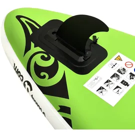 vidaXL Aufblasbares Stand Up Paddle Board Set 305x76x15 cm Grün