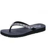 SKECHERS Damen Cali Meditation Butterfly Garden, Schwarzer Mitobuck-Edelstein Rhiestone-Besatz, 39 EU