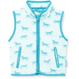 Playshoes Fleece Weste Pferde Blau/Türkis 104