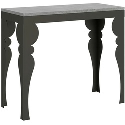 Itamoby Ausziehbare Konsole 90x40/300 cm Paxon Evolution Cement Anthrazitrahmen