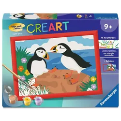 Ravensburger CreArt, Malen nach Zahlen Kinder - Papageientaucher