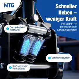 NTG Wagenheber 3t Stahl 75-505mm schwarz