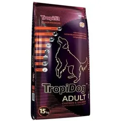 TROPIDOG SUPER PREMIUM ADULT MEDIUM & LARGE BREED CHICKEN & SALMON 2x15kg