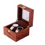 Herren Uhrenbox Aufbewahrungsbox Uhrenschachtel, Vintage Stil Massivholz Uhrenbox Aufbewahrungskoffer Organizer Display Kreative Schmuck Showcase mit klarem Deckel für Männer Frauen Damen Organizer Uh