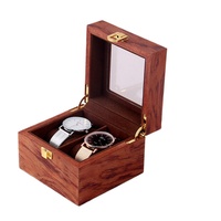 Herren Uhrenbox Aufbewahrungsbox Uhrenschachtel, Vintage Stil Massivholz Uhrenbox Aufbewahrungskoffer Organizer Display Kreative Schmuck Showcase mit klarem Deckel für Männer Frauen Damen Organizer Uh