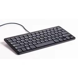 offizielle Raspberry Pi Tastatur, US-Layout, inkl. 3 Port USB Hub, schwarz/grau