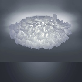 Leuchtendirekt JustLight LED Deckenleuchte Xenia moderner Stoffschirm, weiß