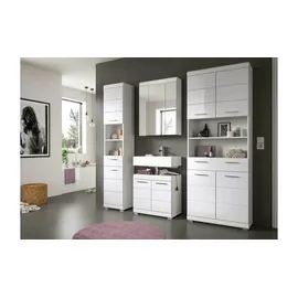 xonox.home Hochschrank 74 cm x 191 cm x 31 cm Front Weiß Hochglanz FSC®