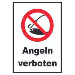 Angeln verboten Schild A4 (210x297mm)