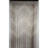 Yudu Türvorhang Türvorhang Vorhang mit Holzperlen Handarbeit 90x180cm