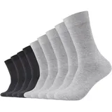 CAMANO 9er Pack camano Comfort Baumwoll Crew Socken 0010 - grey melange 35-38