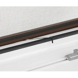 hecht International Fliegengitter mit Aluminiumrahmen 150 x 160 cm Braun
