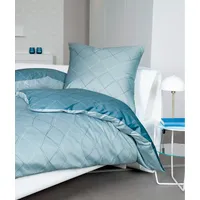 JANINE J.D. 87053 steinblau/denimblau 135 x 200 cm + 80 x 80 cm