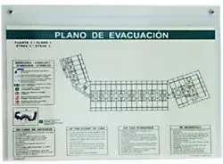 Archivo 2000 Informationsschild DIN A5 quer Wandmontiert 21 (B) x 17 (H) cm Transparent