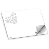 itenga Platzset Schön DASS du da bist Papier I DIN A3 (59,4cm x 42cm) 50 Blatt I ideal als Gedeckunterlage bei Geburtstagen, Grillpartys, Gartenpartys oder Mottopartys (Weiss)