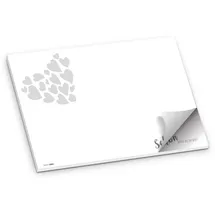 itenga Platzset Schön DASS du da bist Papier I DIN A3 (59,4cm x 42cm) 50 Blatt I ideal als Gedeckunterlage bei Geburtstagen, Grillpartys, Gartenpartys oder Mottopartys (Weiss)